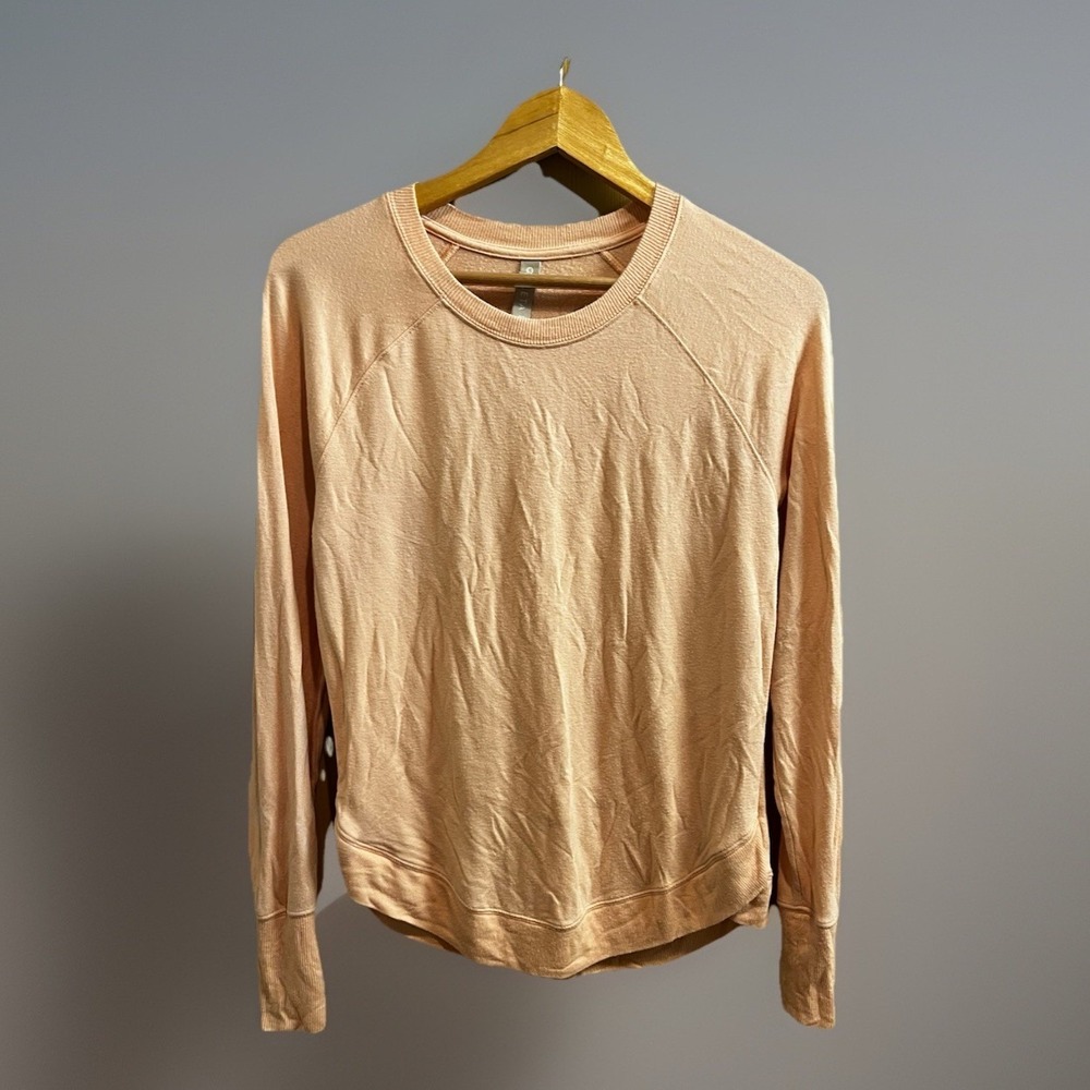 Athleta Mindset Sweatshirt Pullover Soft Peach Size X-Small Layering Staple